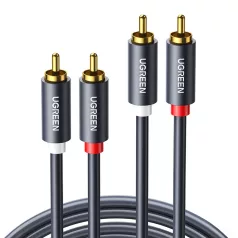 UGREEN 2RCA - 2RCA kábel, 5m (fekete)