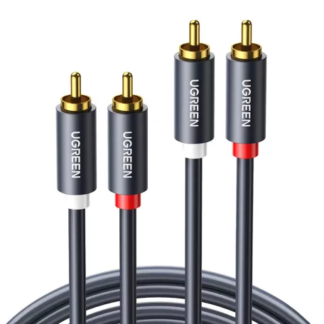 UGREEN 2RCA - 2RCA kábel, 5m (fekete)