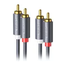 UGREEN 2RCA - 2RCA kábel, 5m (fekete)