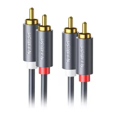 UGREEN 2RCA - 2RCA kábel, 5m (fekete)