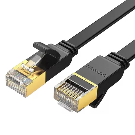 UGREEN NW106 Ethernet RJ45 lapos kábel, Cat.7, STP, 8m (fekete)