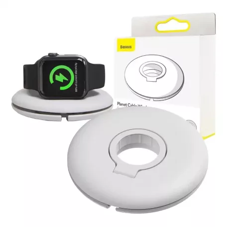 Baseus Apple Watch töltő tartó / rendszerező (fehér)