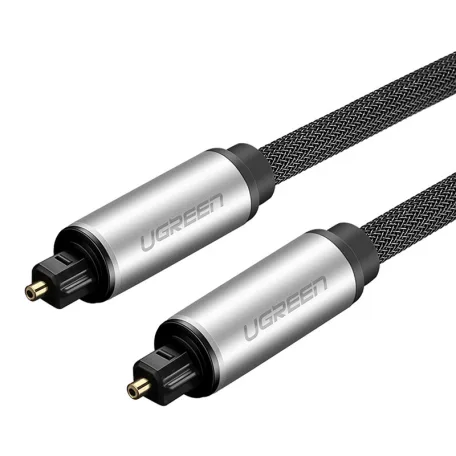 UGREEN AV108 Toslink audio optikai kábel, fonott alumínium, 1m (szürke)