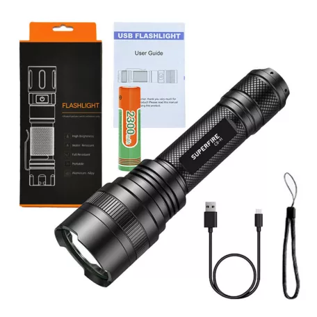 Zseblámpa Superfire C8-H – 1200 lm, USB, 250 m, 5 mód