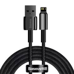 Baseus Tungsten Gold USB-Lightning kábel, 2,4A, 2m (fekete)
