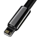 Baseus Tungsten Gold USB-Lightning kábel, 2,4A, 2m (fekete)