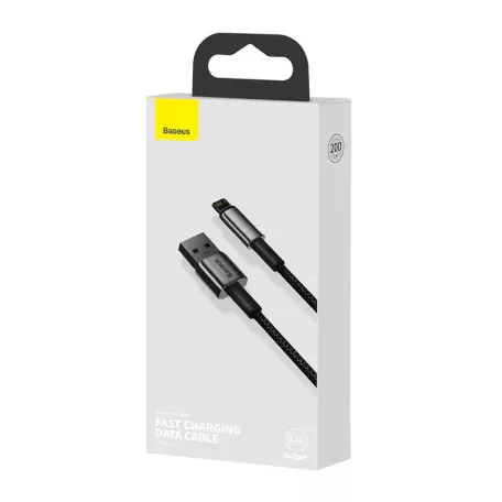 Baseus Tungsten Gold USB-Lightning kábel, 2,4A, 2m (fekete)