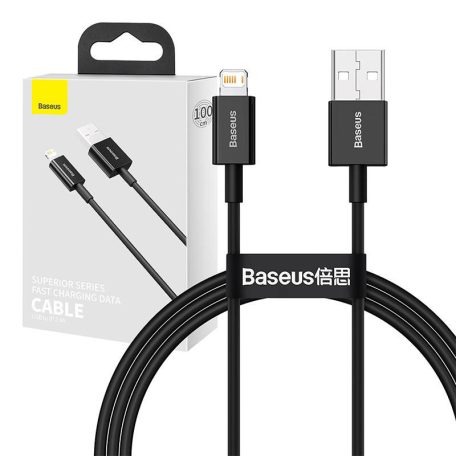Baseus Superior Series USB-Lightning kábel, 2,4A, 1 m (fekete)
