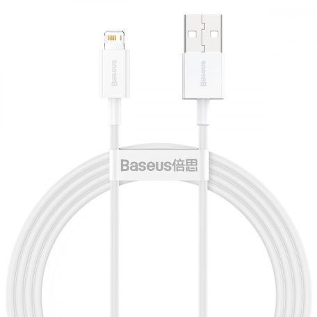 USB-kábel a Lightning Baseus Superior sorozathoz, 2,4A, 1,5 m (fehér)