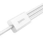 Baseus Superior Series 3 az 1-ben USB-kábel, USB - micro-USB / USB-C / Lightning, 3,5 A, 1,5 m (fehér)