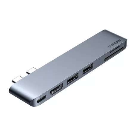 UGREEN CM380 6 az 1-ben USB-C adapter MacBook Air/Pro készülékekhez (szürke)