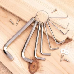 Deli Tools imbuszkulcs készlet EDL3100, 1.5-10mm (ezüst)