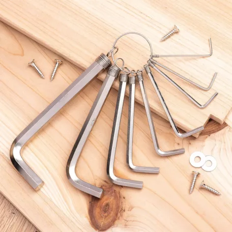 Deli Tools imbuszkulcs készlet EDL3100, 1.5-10mm (ezüst)