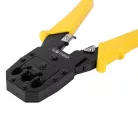Deli Tools Ethernet csatlakozó krimpelő fogó EDL2468, 4/6/8P, RJ45/RJ14/RJ12/RJ9 (sárga)