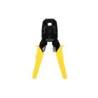 Deli Tools Ethernet csatlakozó krimpelő fogó EDL2468, 4/6/8P, RJ45/RJ14/RJ12/RJ9 (sárga)