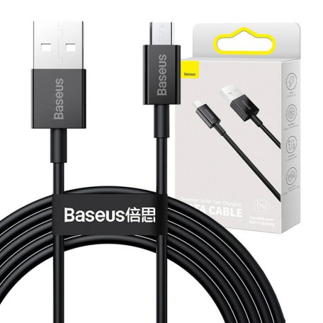 Baseus Superior Series USB-Micro USB kábel, 2A, 2m (fekete)