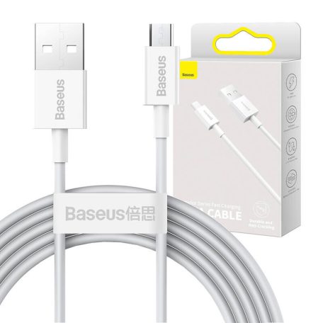 Baseus Superior Series USB-micro USB kábel, 2A, 2m (fehér)