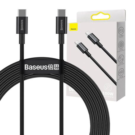 Baseus Superior Series USB-C-USB-C kábel, 100 W, 2 m (fekete)