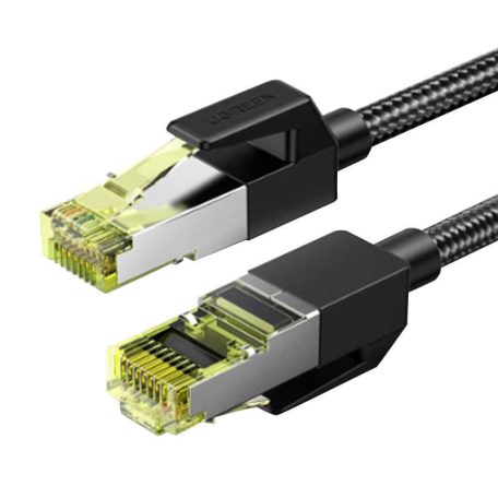 UGREEN NW150 fonott hálózati kábel, Ethernet RJ45, Cat.7, F/FTP, 2m (fekete)