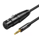 UGREEN AV182 XLR audio kábel 3.5mm AUX, 1m (fekete)