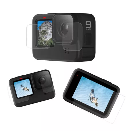 Telesin edzett üveg a képernyőhöz és a lencséhez GoPro Hero 12 / 11 / 10 / 9 (GP-FLM-901)