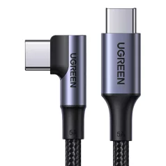   UGREEN US334 USB-C-USB-C ferde kábel, 5A, PD 100W, 2m (fekete)