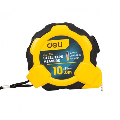 Deli Tools EDL3799Y mérőszalag 10m / 25mm (sárga)