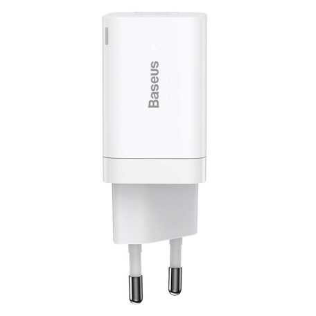 Baseus Super Si Pro gyorstöltő USB + USB-C 30W (fehér)