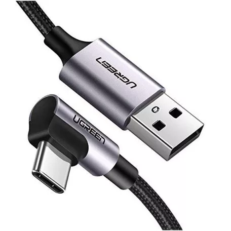 UGREEN US284 USB és USB-C közötti ferde kábel, 3A , 2m (fekete)