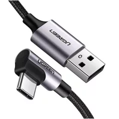UGREEN US284 USB és USB-C ferde kábel, 3A , 3m (fekete)