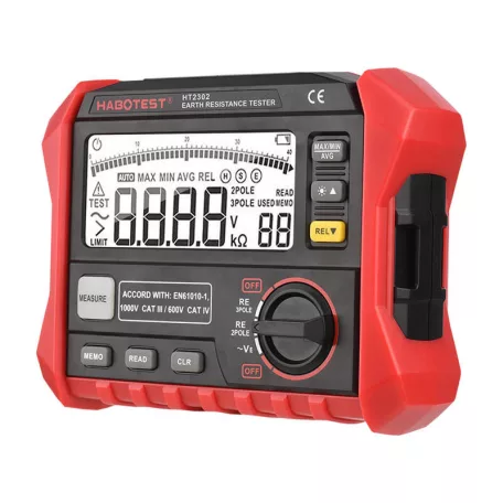 Habotest HT2302 digitális földelés és ellenállás mérő