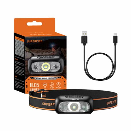 Superfire HL05-D headlight, 110lm, USB