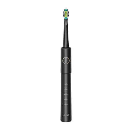 FairyWill FW-5020E + FW-E11 szónikus fogkefe fejkészlettel és szájzuhannyal (fekete)