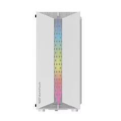   Darkflash DK151 LED-es számítógépház + 3 RGB ventilátor (fehér)