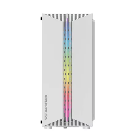 Darkflash DK151 LED-es számítógépház + 3 RGB ventilátor (fehér)