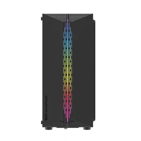 Darkflash DK151 LED-es számítógépház + 3 RGB ventilátor (fekete)