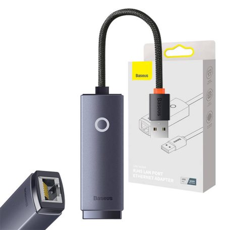 Baseus Lite Series USB–RJ45 hálózati adapter, 100 Mbps (szürke)
