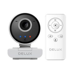   Intelligens webkamera mozgáskövető funkcióval és beépített mikrofonnal Delux DC07 (fehér) 2MP 1920x1080p
