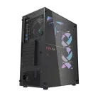 Darkflash DK352 Plus számítógépház + 4 ARGB ventilátor (fekete)