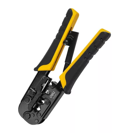 Deli Tools Ethernet csatlakozó krimpelő fogó EDL4971, 4/6/8P, RJ45/RJ14/RJ12/RJ9