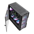 Darkflash DK431 Mesh számítógépház + 4 ARGB ventilátor (fekete)