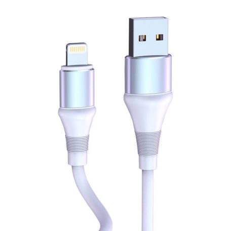 USB és Lightning kábel Vipfan Colorful X08, 3A, 1.2m (fehér)