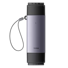   Baseus Lite Series SD/TF memóriakártya olvasó, USB + USB-C (szürke)