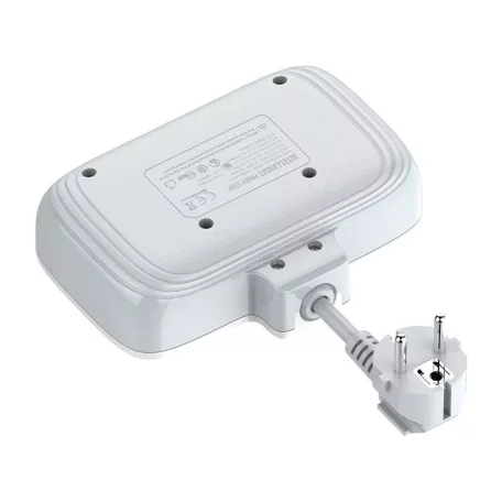 Power strip 2 AC konnektorral, 3x USB, USB-C, LDNIO SE2435, 2500W (fehér)