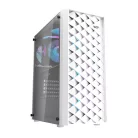 Darkflash DK351 számítógépház + 4 RGB ventilátor (fehér)