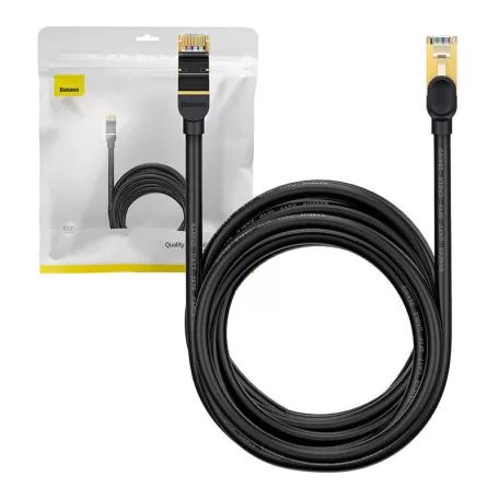 Baseus Ethernet RJ45 hálózati kábel, 10Gbps, 30m (fekete)