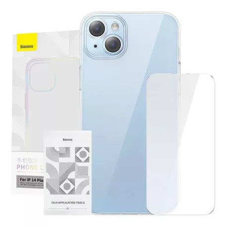 Baseus Crystal Series tok iPhone 14 Plus készülékhez + edzett üveg