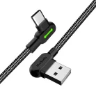 USB-ről USB-C-re hajlított kábel Mcdodo CA-5280 LED, 1,8m (fekete)