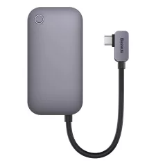   Baseus PadJoy 4 az 1-ben hub, USB-C - USB 3.0 + HDMI + USB-C PD + mini jack 3,5 mm (szürke)