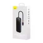 Baseus AcmeJoy Series 7 az 1-ben hub, USB-C - 2xUSB 3.0 + HDMI + USB 2.0 + USB-C PD + SD/TF (sötétszürke)